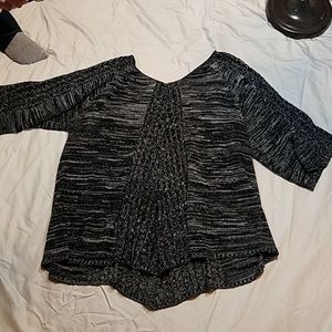 Black lightweight tunic sweater 3x Faded Glory